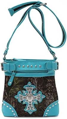 Verkleidung Strass Kreuze Pistole Buckle Western Crossbody Handtaschen Cowgirl Land gefüllte Handtasche Frauen Einfach Schulter