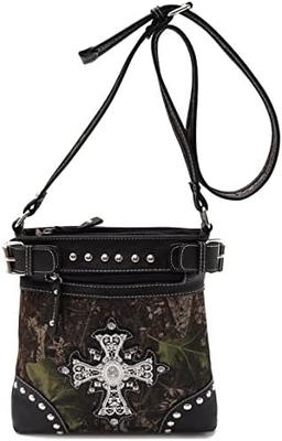 Verkleidung Strass Kreuze Pistole Buckle Western Crossbody Handtaschen Cowgirl Land gefüllte Handtasche Frauen Einfach Schulter