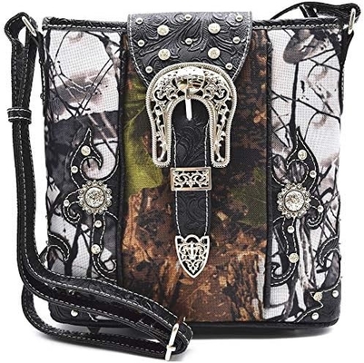 Verkleidung Strass Kreuze Pistole Buckle Western Crossbody Handtaschen Cowgirl Land gefüllte Handtasche Frauen Einfach Schulter