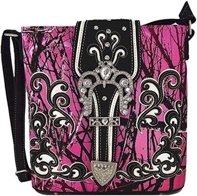 Verkleidung Strass Kreuze Pistole Buckle Western Crossbody Handtaschen Cowgirl Land gefüllte Handtasche Frauen Einfach Schulter