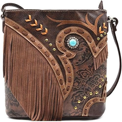 WESTERN COWGIRL MODE STYLE LEDER FRIESCH KREISFÜGER Handtaschen Frauen Handtasche LAND ALTWÄCHTliche Schultertasche