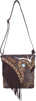 WESTERN COWGIRL MODE STYLE LEDER FRIESCH KREISFÜGER Handtaschen Frauen Handtasche LAND ALTWÄCHTliche Schultertasche