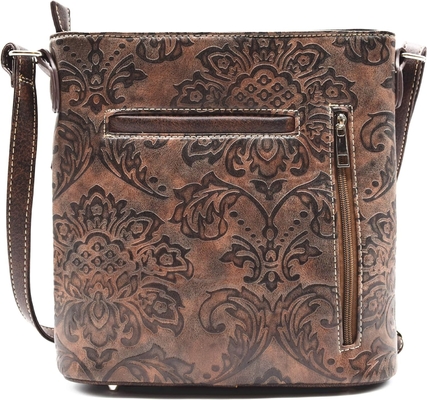 WESTERN COWGIRL MODE STYLE LEDER FRIESCH KREISFÜGER Handtaschen Frauen Handtasche LAND ALTWÄCHTliche Schultertasche