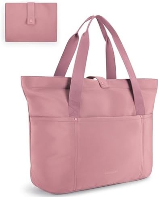BAGSMART Handtasche für Frauen, Klappbare Handtasche mit Reißverschluss Große Schultertasche Top-Handtasche für Reisen, Arbeit