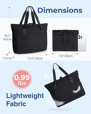 BAGSMART Handtasche für Frauen, Klappbare Handtasche mit Reißverschluss Große Schultertasche Top-Handtasche für Reisen, Arbeit