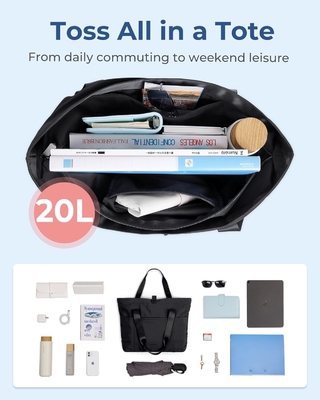BAGSMART Handtasche für Frauen, Klappbare Handtasche mit Reißverschluss Große Schultertasche Top-Handtasche für Reisen, Arbeit