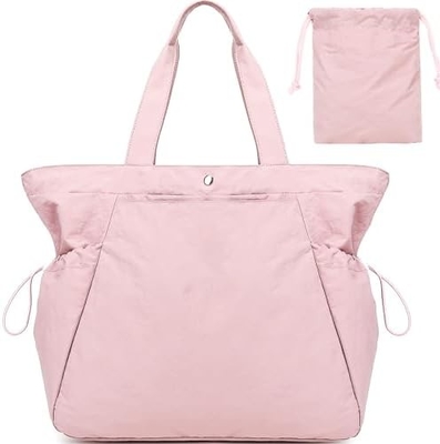 BTOOP TOTE BAG für DAMEN, FOLDABLE BEACH GYM BAGS, SEITEN-CINCH LEICHTE SCHULTERTASCHEN für Reisen, Arbeit