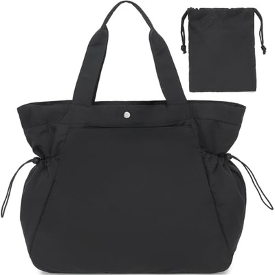 BTOOP TOTE BAG für DAMEN, FOLDABLE BEACH GYM BAGS, SEITEN-CINCH LEICHTE SCHULTERTASCHEN für Reisen, Arbeit