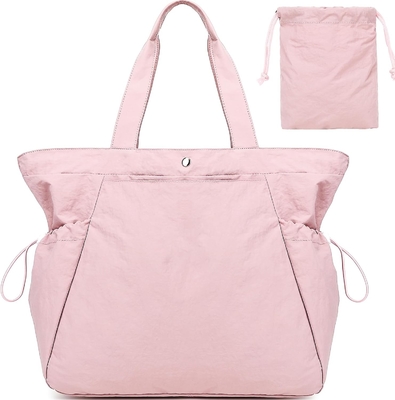 BTOOP TOTE BAG für DAMEN, FOLDABLE BEACH GYM BAGS, SEITEN-CINCH LEICHTE SCHULTERTASCHEN für Reisen, Arbeit