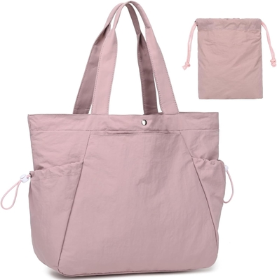 BTOOP TOTE BAG für DAMEN, FOLDABLE BEACH GYM BAGS, SEITEN-CINCH LEICHTE SCHULTERTASCHEN für Reisen, Arbeit