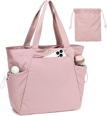 BTOOP TOTE BAG für DAMEN, FOLDABLE BEACH GYM BAGS, SEITEN-CINCH LEICHTE SCHULTERTASCHEN für Reisen, Arbeit