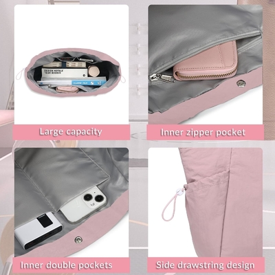 BTOOP TOTE BAG für DAMEN, FOLDABLE BEACH GYM BAGS, SEITEN-CINCH LEICHTE SCHULTERTASCHEN für Reisen, Arbeit