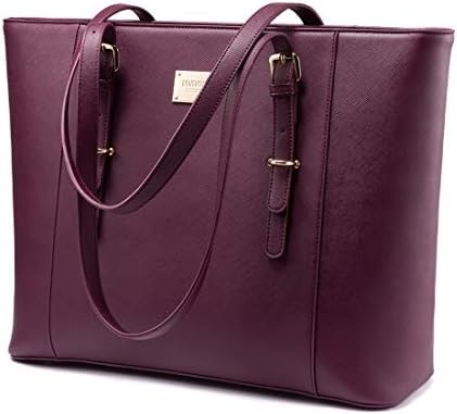 LOVEVOOK Laptop-Tasche für Frauen, Leder-Computer-Tasche, Berufs-Arbeitsbeutel, Lehrer/Anwalt,