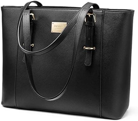 LOVEVOOK Laptop-Tasche für Frauen, Leder-Computer-Tasche, Berufs-Arbeitsbeutel, Lehrer/Anwalt,