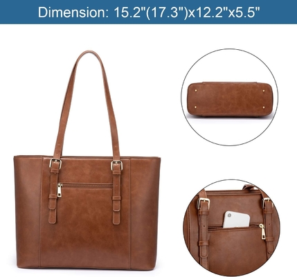 LOVEVOOK Laptop-Tasche für Frauen, Leder-Computer-Tasche, Berufs-Arbeitsbeutel, Lehrer/Anwalt,
