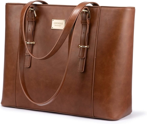 LOVEVOOK Laptop-Tasche für Frauen, Leder-Computer-Tasche, Berufs-Arbeitsbeutel, Lehrer/Anwalt,