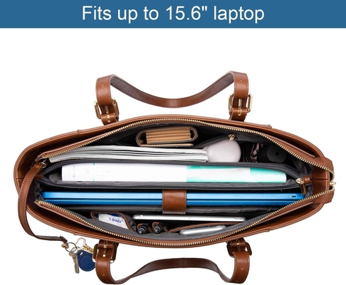 LOVEVOOK Laptop-Tasche für Frauen, Leder-Computer-Tasche, Berufs-Arbeitsbeutel, Lehrer/Anwalt,