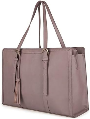 Für DAMEN 15,6 Zoll TOTE BAGEN PU Leder Computerbeutel für das Büro mit 3 Schichten Abteilungen