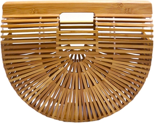 MIUCO DAMEN BAMBOO HANDTASCHEN Handgefertigter großer Tote-Tasche Strohstrassestücke Strandtasche Handtasche
