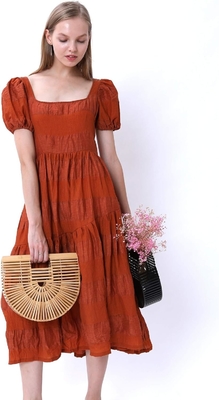 MIUCO DAMEN BAMBOO HANDTASCHEN Handgefertigter großer Tote-Tasche Strohstrassestücke Strandtasche Handtasche