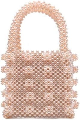 MIUCO DAMEN PERLEN HANDTASCHEN Handgewebe aus Kristall Perlen Taschen