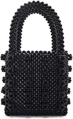 MIUCO DAMEN PERLEN HANDTASCHEN Handgewebe aus Kristall Perlen Taschen