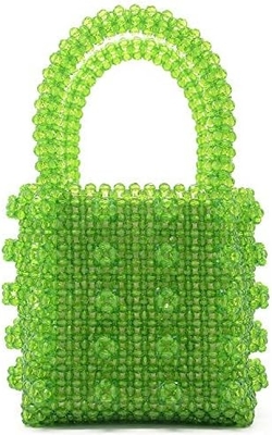 MIUCO DAMEN PERLEN HANDTASCHEN Handgewebe aus Kristall Perlen Taschen