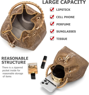 Bling Kristall Strass Tasche für Frauen Glitzerhafte Kupplung Handtasche Crossbody Tasche für Abend Hochzeitsfeier Abschlussball