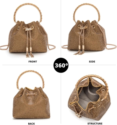 Bling Kristall Strass Tasche für Frauen Glitzerhafte Kupplung Handtasche Crossbody Tasche für Abend Hochzeitsfeier Abschlussball