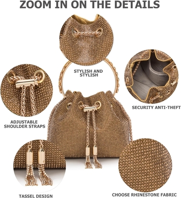 Bling Kristall Strass Tasche für Frauen Glitzerhafte Kupplung Handtasche Crossbody Tasche für Abend Hochzeitsfeier Abschlussball