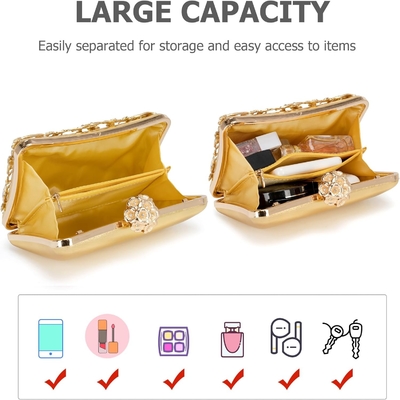 Abendtasche Kupplung Taschen für Frauen Strass Tasche Sparkling Party Schulter Handtasche Hochzeitstasche mit Kette