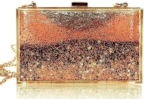 JeVenis magische durchsichtige Sequins Kupplung Tasche Abend Handtasche für Party Ball Braut