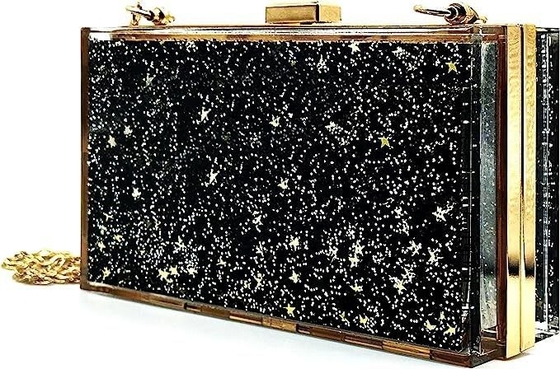 JeVenis magische durchsichtige Sequins Kupplung Tasche Abend Handtasche für Party Ball Braut