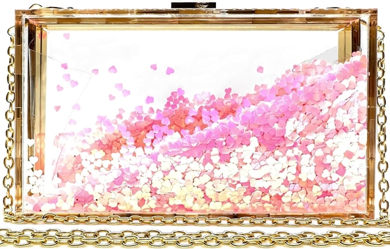 JeVenis magische durchsichtige Sequins Kupplung Tasche Abend Handtasche für Party Ball Braut