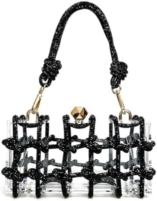 Durchsichtige Acryl Tasche Strass Acryl Kupplung Kristall Abend Taschen für Frauen Glitter Handtasche für Hochzeitscocktail Party