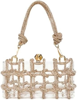 Durchsichtige Acryl Tasche Strass Acryl Kupplung Kristall Abend Taschen für Frauen Glitter Handtasche für Hochzeitscocktail Party