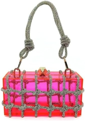 Durchsichtige Acryl Tasche Strass Acryl Kupplung Kristall Abend Taschen für Frauen Glitter Handtasche für Hochzeitscocktail Party