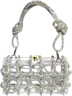 Durchsichtige Acryl Tasche Strass Acryl Kupplung Kristall Abend Taschen für Frauen Glitter Handtasche für Hochzeitscocktail Party