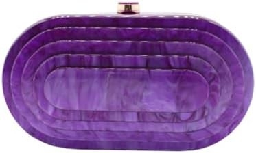 Acryl-Abend-Clutch-Tasche für Frauen Schalenform Schulter Crossbody-Tasche Glitzer Marmor Tasche Handtasche