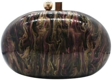 Acryl-Abend-Clutch-Tasche für Frauen Schalenform Schulter Crossbody-Tasche Glitzer Marmor Tasche Handtasche