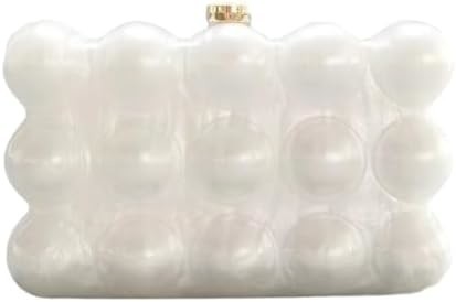 Acryl-Abend-Clutch-Tasche für Frauen Schalenform Schulter Crossbody-Tasche Glitzer Marmor Tasche Handtasche