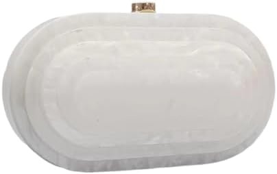 Acryl-Abend-Clutch-Tasche für Frauen Schalenform Schulter Crossbody-Tasche Glitzer Marmor Tasche Handtasche