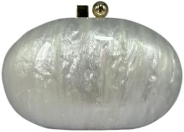 Acryl-Abend-Clutch-Tasche für Frauen Schalenform Schulter Crossbody-Tasche Glitzer Marmor Tasche Handtasche