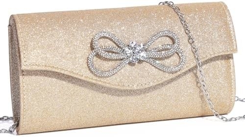 Frauen Abend Handtasche glänzender Kristallbogen Klappe Klammer Handtasche für Frauen Hochzeitsfeier Hochzeitsfest Handtasche