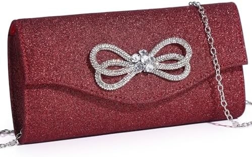 Frauen Abend Handtasche glänzender Kristallbogen Klappe Klammer Handtasche für Frauen Hochzeitsfeier Hochzeitsfest Handtasche