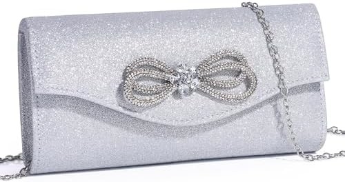 Frauen Abend Handtasche glänzender Kristallbogen Klappe Klammer Handtasche für Frauen Hochzeitsfeier Hochzeitsfest Handtasche