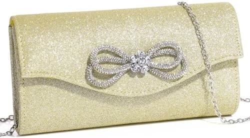 Frauen Abend Handtasche glänzender Kristallbogen Klappe Klammer Handtasche für Frauen Hochzeitsfeier Hochzeitsfest Handtasche