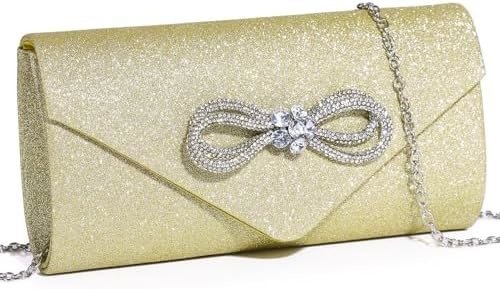 Frauen Abend Handtasche glänzender Kristallbogen Klappe Klammer Handtasche für Frauen Hochzeitsfeier Hochzeitsfest Handtasche