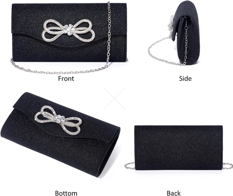 Frauen Abend Handtasche glänzender Kristallbogen Klappe Klammer Handtasche für Frauen Hochzeitsfeier Hochzeitsfest Handtasche
