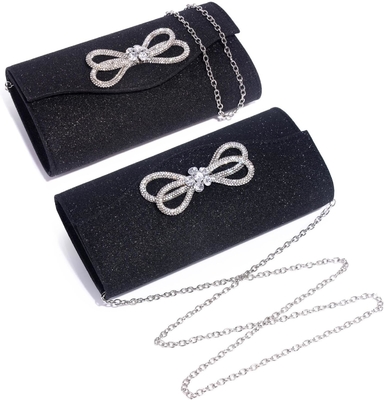 Frauen Abend Handtasche glänzender Kristallbogen Klappe Klammer Handtasche für Frauen Hochzeitsfeier Hochzeitsfest Handtasche